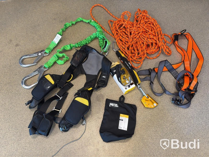 Fallskyddssele Petzl Newton samt blandade delar