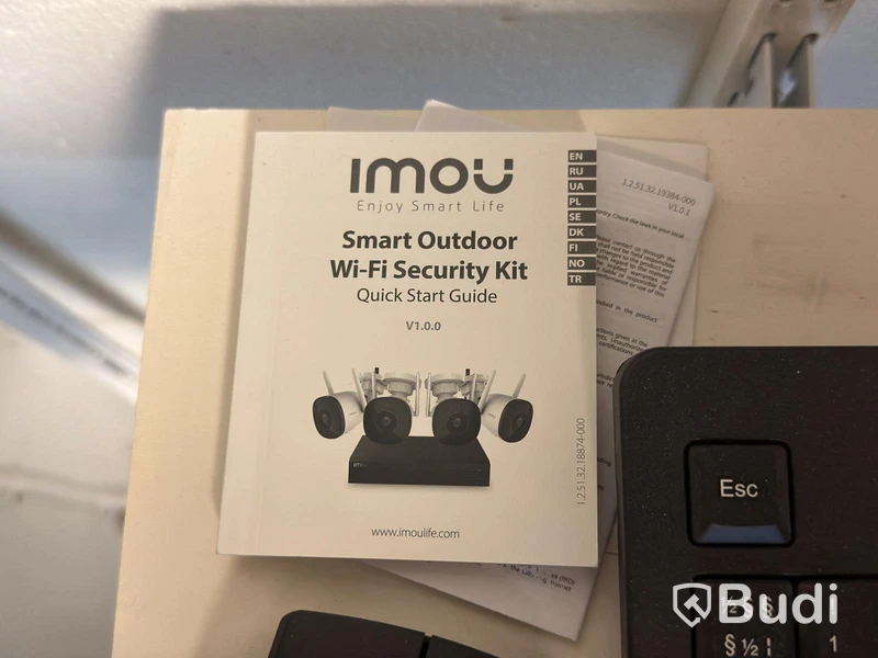 Imou surveillance system with 4 cameras, base unit/hard drive and monitor