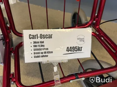 Rollator, Human Care Carl-Oskar 62, röd