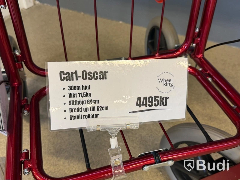 Rollator, Human Care Carl-Oskar 62, röd