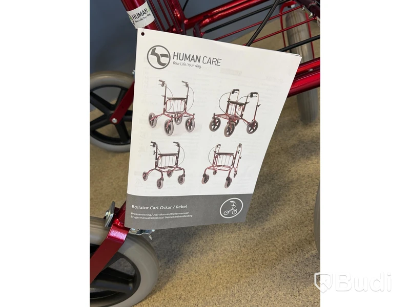 Rollator, Human Care Carl-Oskar 62, röd