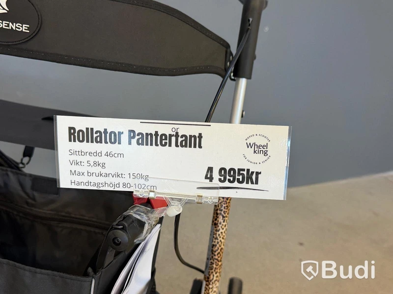 Rollator, Rehasense Space LX, leopardmönstrad