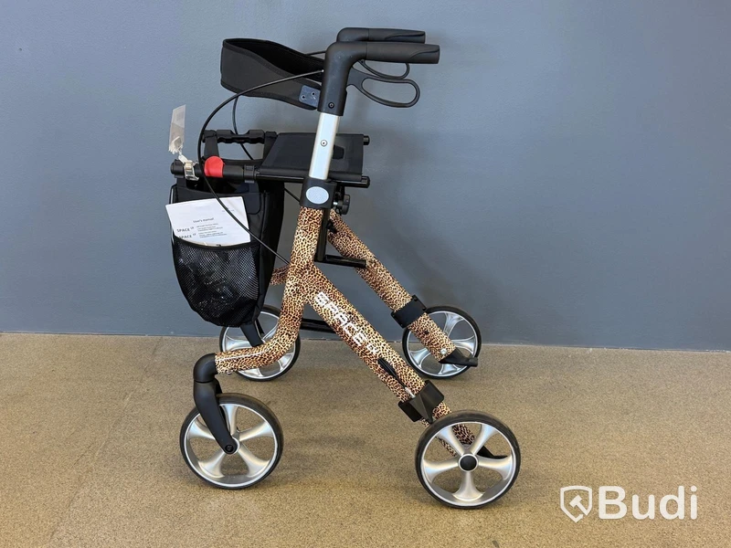 Rollator, Rehasense Space LX, leopardmönstrad