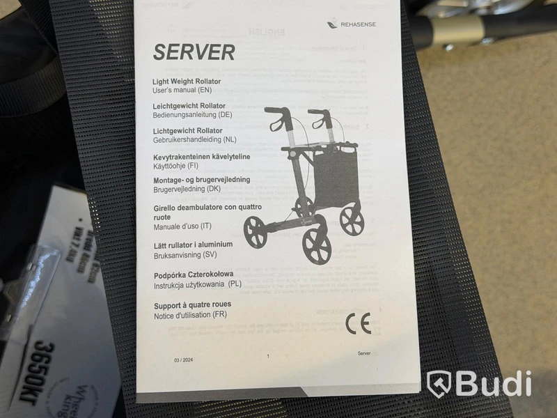Rollator Rehasense Server, guld