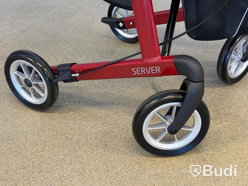 Rollator, Rehasense Server, röd