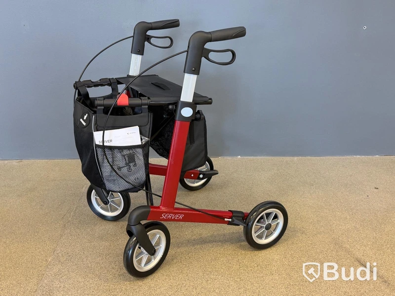Rollator, Rehasense Server, röd