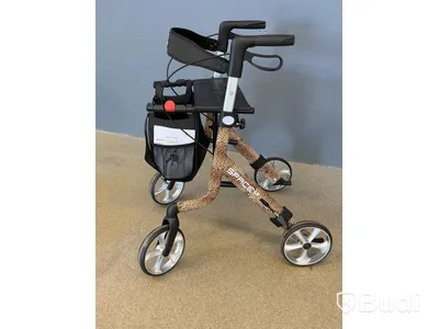 Rollator, Rehasense Space LX, leopardmönstrad