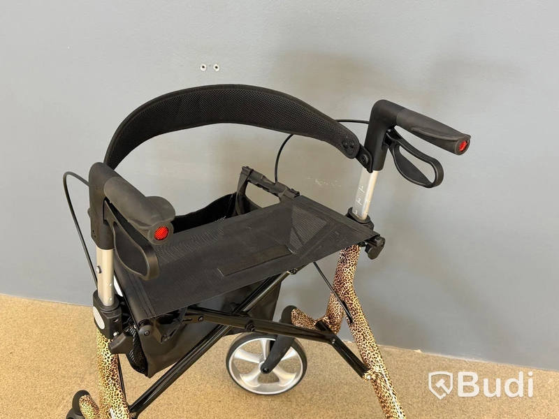 Rollator, Rehasense Space LX, leopardmönstrad