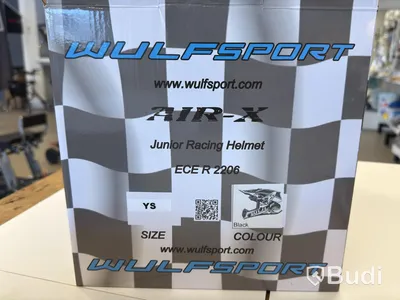 Crosshjälm Wulf AIR-X, YS, svart/vit