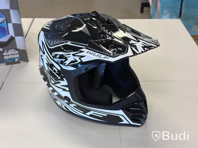 Hjälm Wulfsport AIR-X, YM, svart/vit