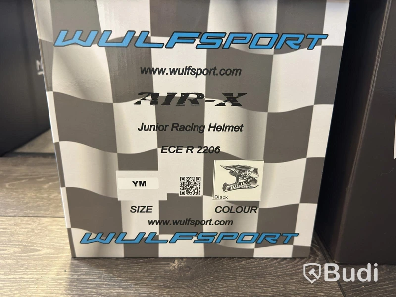 Crosshjälm Wulfsport AIR-X, svart/vit, YM