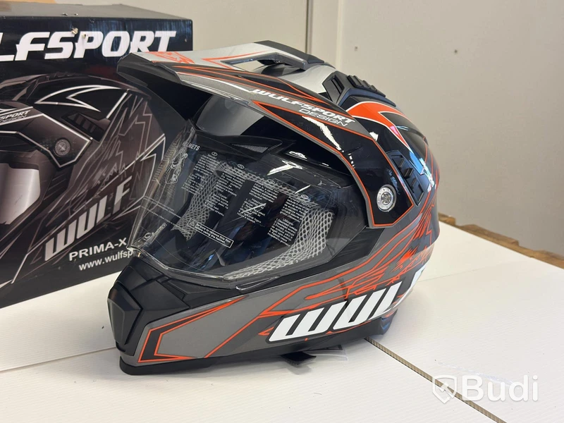 Hjälm Wulfsport Prima-X Adventure, svart/orange, M