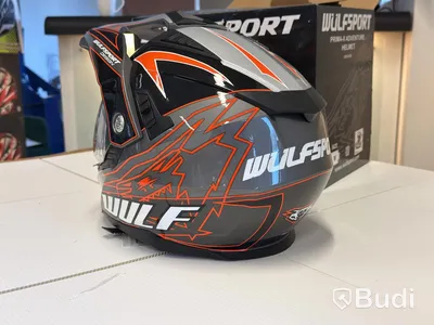 Hjälm Wulfsport Prima-X Adventure, svart/orange, M