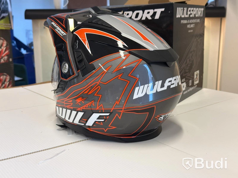 Hjälm Wulfsport Prima-X Adventure, svart/orange, M