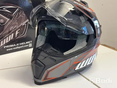 Hjälm Wulfsport Prima-X Adventure, svart/orange, M