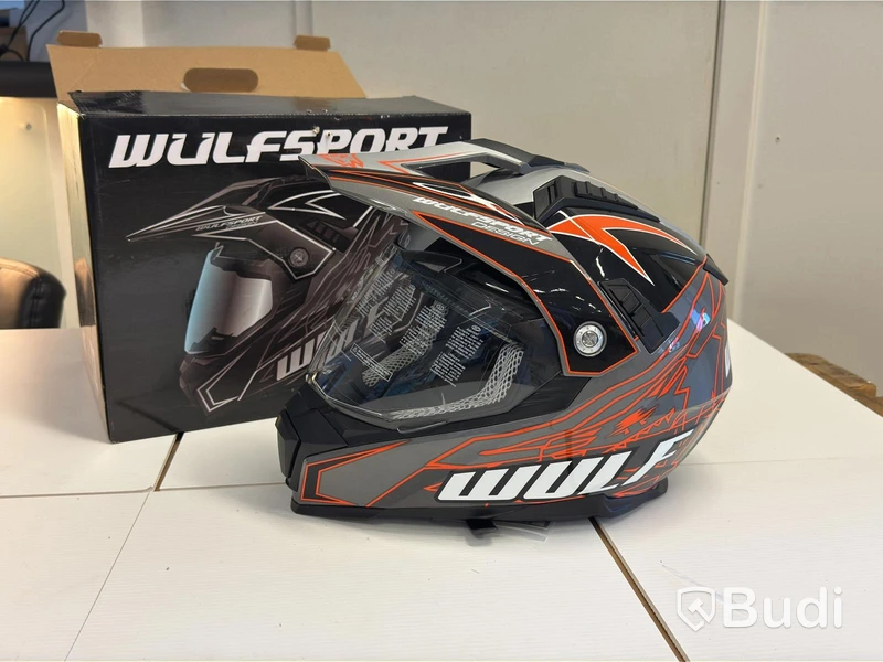 Hjälm Wulfsport Prima-X Adventure, svart/orange, M