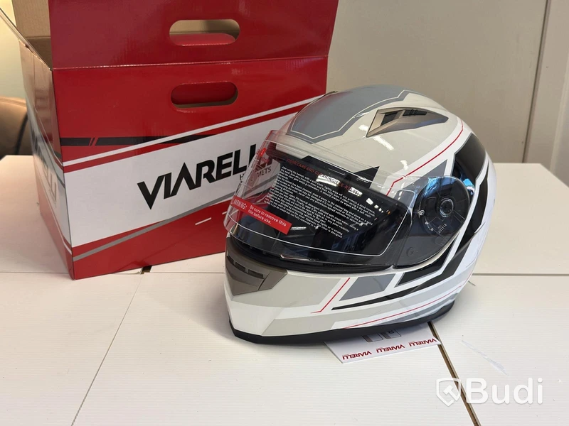 Hjälm Varelli, vit/grå, L 59/60