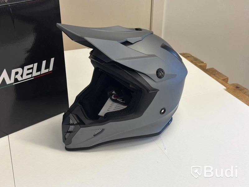 Viarelli motocross helmet, Titanium Grey
