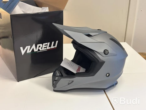 MC-hjälm Viarelli, Titanium Grey, S