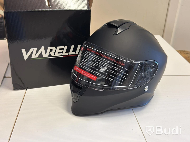 MC-hjälm Viarelli H151, matt svart, M