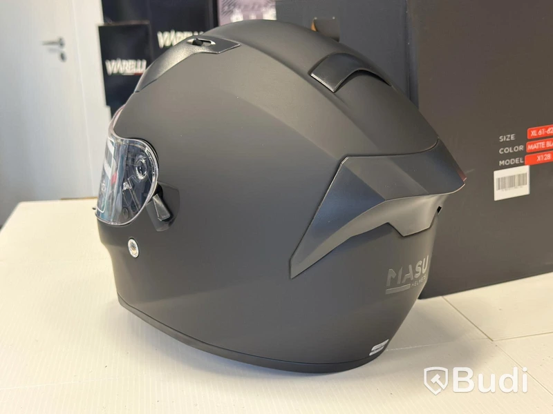 Motorcykelhjälm MASU X128, svart, XL