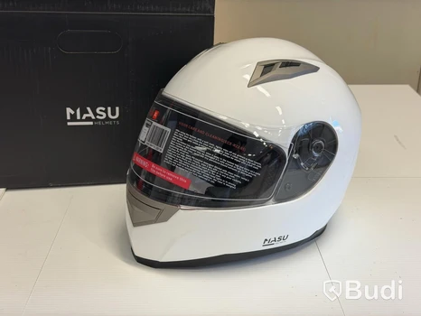 Motorcykelhjälm MASU V158, vit, XL