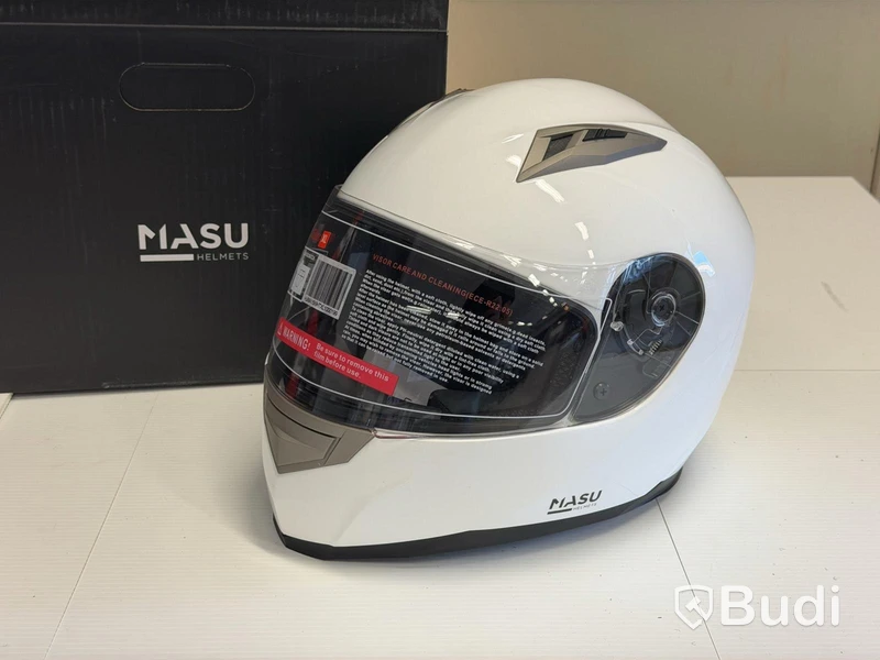 Motorcykelhjälm MASU V158, vit, XL