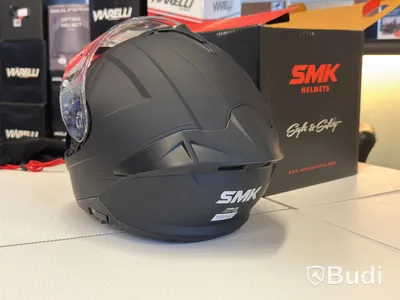 Motorcykelhjälm SMK Typhoon-S01, matt svart, S