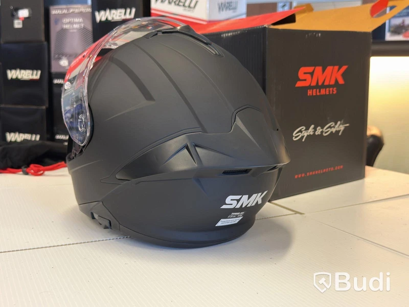 Motorcykelhjälm SMK Typhoon-S01, matt svart, S