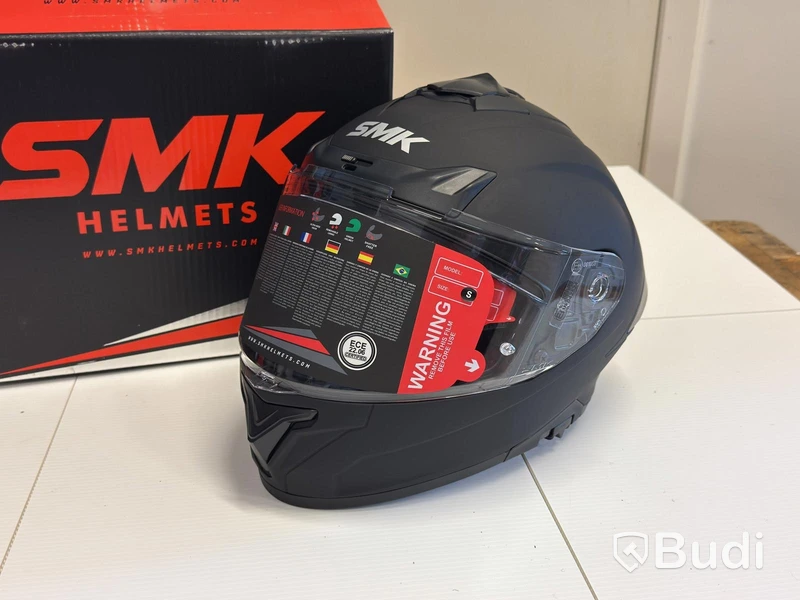 Motorcykelhjälm SMK Typhoon-S01, matt svart, S