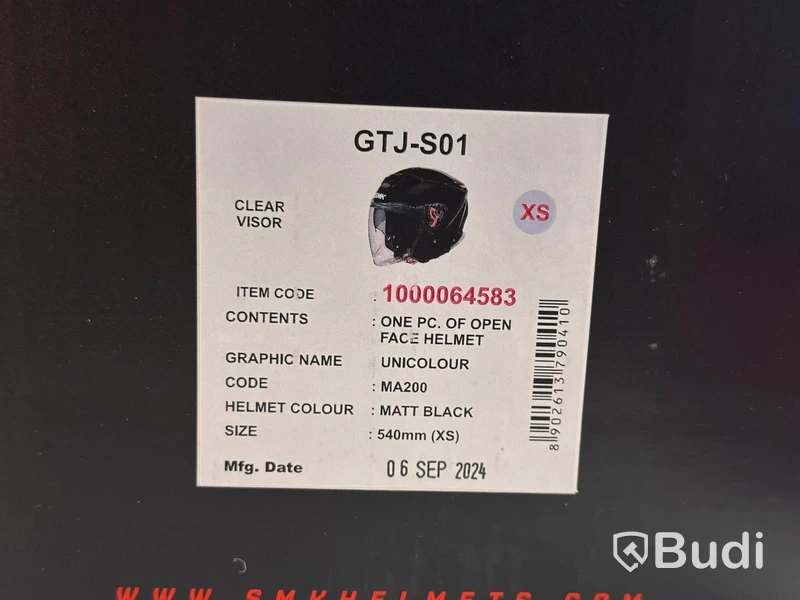 Hjälm SMK GTJ-S01, XS, matt svart