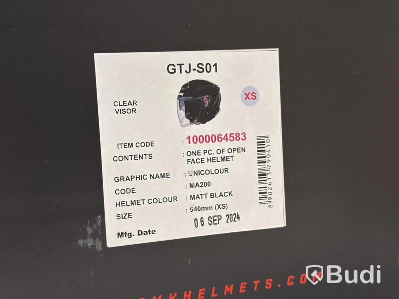 Hjälm SMK GTJ-S01, matt svart, XS