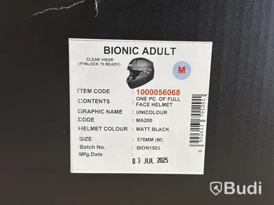 Hjälm SMK Bionic Adult, svart, M