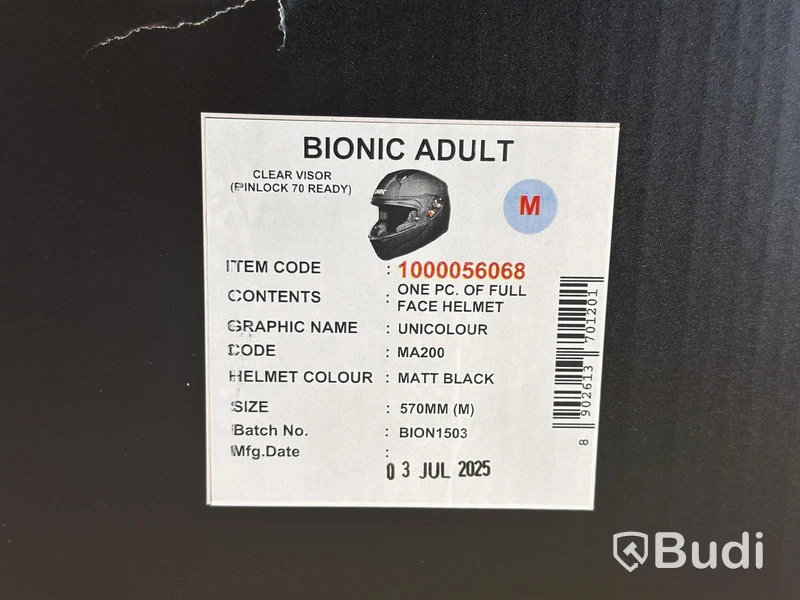 Hjälm SMK Bionic Adult, svart, M