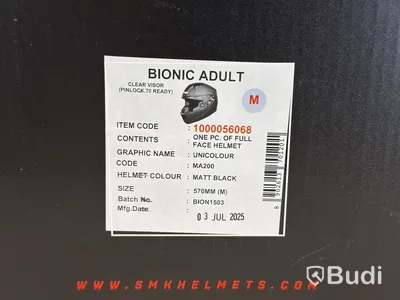 Hjälm SMK Bionic Adult, svart, M