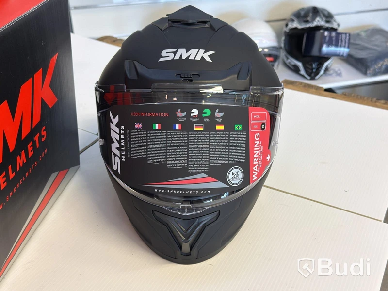 Hjälm SMK Typhoon S01, matt svart, S
