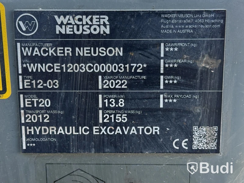 Crawler Excavator Wacker Neuson ET20 | 593h | 2022