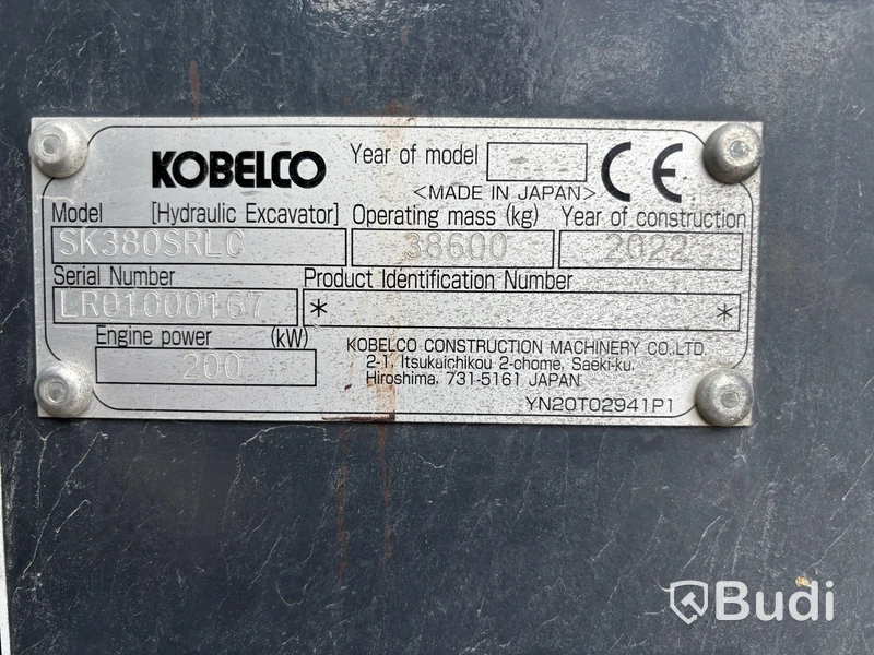 Grävmaskin Kobelco SK380SRLC -2022 | Engcon
