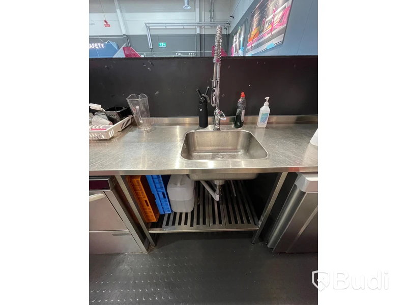 Rostfri bänk med ho