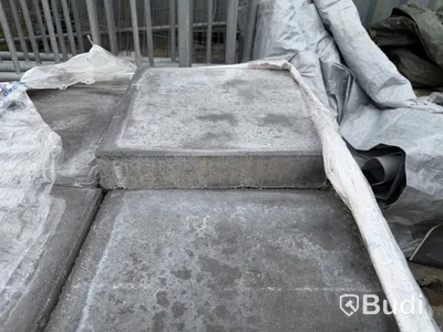 Concrete slabs 30 x 35 cm on a pallet