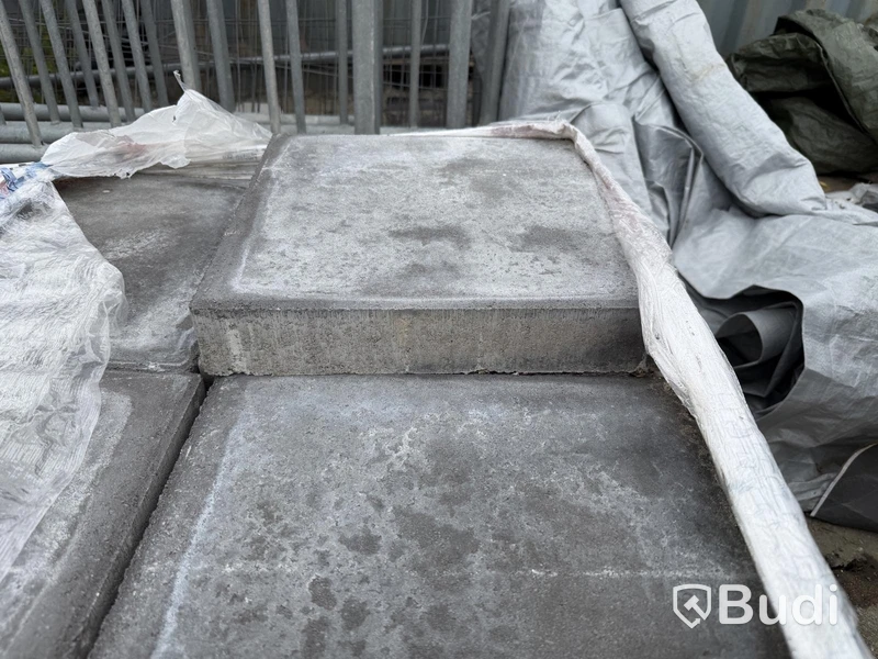 Concrete slabs 30 x 35 cm on a pallet