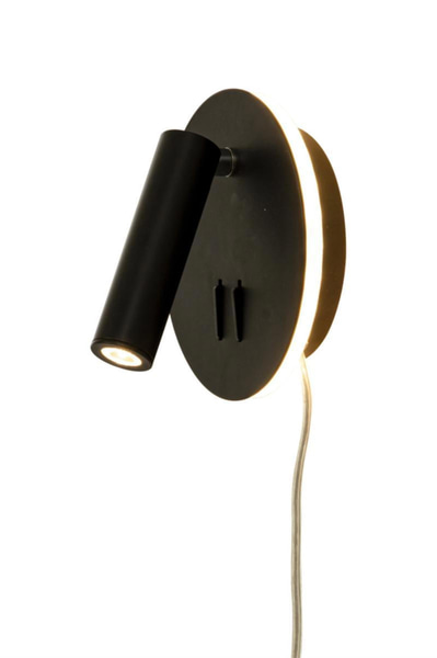 2 ST. VÄGGLAMPA ACE SVART