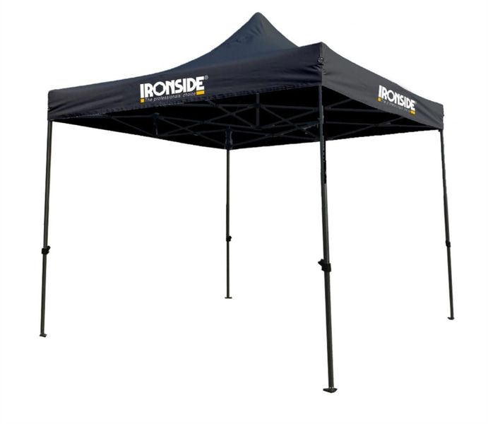 IRONSIDE TENT, STEEL/PVC, BLACK, L=2.9 M W=2.9 M H=2.4 M