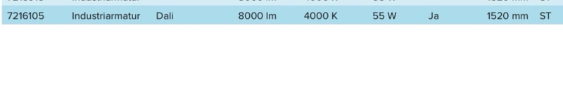 6 ST. INDUSTRIARMATUR 55W 8000LM 4000K INDY66