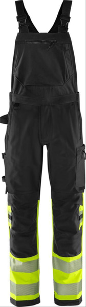 (NEW) FRISTADS 1032 GSTP BIB TROUSERS, SVA/, GUL GREEN, HIGH-VIS CLASS 1, C54