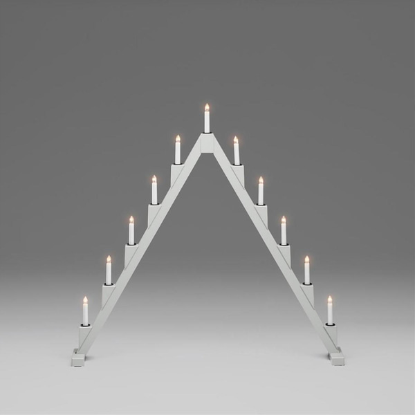 (NEW) 2 PCS. FOLDABLE WHITE 11-LIGHT ELECTRIC CANDELABRAS