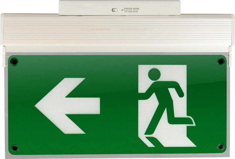 (NEW) LED EXIT SIGN LUMINAIRE WITH PGR, EMERGENCY SIGN LED