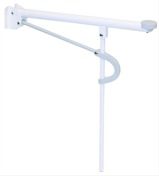 (NEW) 2 PCS. TOILET SUPPORT ARMS OPTIMA L WHITE 1 PC/PKG ETAC