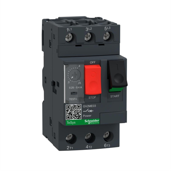 (NEW) 2 PCS. MOTOR CIRCUIT BREAKERS 0.25-0.40A, GV2ME03