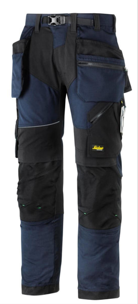 (NEW) SNICKERS 6902 NAVY/BLACK STRETCH FW HF WORK TROUSERS, SIZE 100
